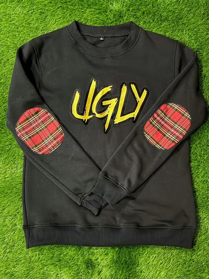Black Ugly Christmas Sweater with unique holiday patterns - DO IT UGLY"