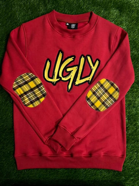Red Ugly Christmas Sweater with festive designs - DO IT UGLY